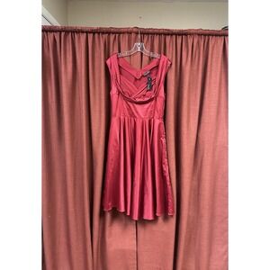 Candice Gwinn Trashy Diva NWT Honey Red Dress Size 14 Vintage Style Retro Formal